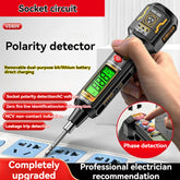 VD809 Multifunctional Digital Test Pencil, 2-in-1 Socket Circuit Analyzer & Voltage Tester Screwdriver, Rechargeable Non-Contact NCV Detector for Electricians & Home Electrical Repair