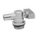 Water Heater Drain Valve 3/4" NPS Male to 1/2" Barb Hose Connector Brass Nickel Plated Elbow Water Air Shut Off Valve