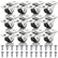 12 Pcs 1/2 Inch Fixed Small Caster Wheels, Mini Caster Wheel Low Profile Single Direction Tiny Wheel Metal Roof Rigid for Small Furniture Appliances Sliding Door Box DIY Projects