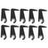 10 PCS Oscillating Saw Blade, Sickle Shape Good Match Universal Oscillating Saw Blade, High Speed Steel Easy Installati Oscillating Tool Blade for Wall
