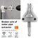 Electric Drill Driven Broken Pipe Thread Extractor, 1/2" 3/4" 1" Universal Broken Nipple Remover, Expanding Gripping Broken Faucet Angle Valve Thread Removal Tool for PPR PVC Plastic Water Pipe Plumbing Repair