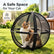 Portable Outdoor Cat Enclosure 27" Mesh Ball Cat Cage