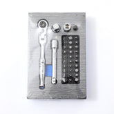 Mini 2-in-1 Flexible Head 1/4" Ratchet Wrench Complete Kit Full Product Introduction