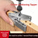 Adjustable Center Punch Drill Guide Jig, All‑Metal Woodworking Hole Locator, Precision Edge Drilling Positioning Tool for Square & Round Timber, Compatible with Vise Grips for Furniture Cabinet Wood DIY Projects