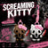 Screaming Kitty Halloween Figurine Keychain, Cute Spooky Ghost Face Cat Pendant Ornament, Gothic‑Style Desktop Decoration, 2‑Color Collectible Gift for Halloween Party