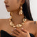 Chunky Irregular Hammered Statement Necklace | High Shine Gold Collar