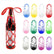 ilicone Coaster and Mesh Bottle Bag Set, Reusable Non Slip Coasters with Stretch Carrier for Home, Travel, Outdoor Parties