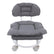 Rolling Work Stool with Backrest, Padded Plastic Seat for Office