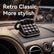 Retro Vintage Telephone Temporary Parking Number Plate, Cute Mini Old Phone Car Parking Sign with Reusable Non-Slip Gel Base, Interchangeable Number Stickers Universal Auto Dashboard Accessory