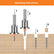 5Pcs(2.8/3.0/3.2/3.5/4mm), Woodworking Countersink Drill Bits with Adjustable Bit Depth Stop for Wood.(8mm Countersink Diameter) toolupgrade