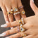 18K Gold Plated Stackable Ring Set | Tarnish Free Heart Crystal Pearl Rings