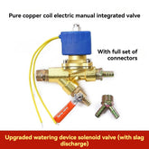 Three-Way Brass Solenoid Valve with Self-Clean Filter & Manual Drain