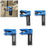 4 PCS Car Brake Line Clamps, 3/8" 5/16" 1/2" Banjo Fitting Fuel Line Stopper Set, PVC Vertical Brake Hose Plug Tool, Universal Repair Hardware Tool for Most Cars (Blue)