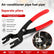 A/C and Fuel Line Quick Disconnect Tool Pliers with Extra Leverage and Multiple Fork Sizes for Various Connector Designs