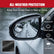 2 PCS Blind Spot Mirrors with Rain Cover, Wide Angle HD Car Side Mirror, Carbon Fiber Style Rear View Convex, Rain Eyebrow, for Cars, SUVs, Trucks and Most Vehicles