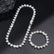 2Pcs Heart Shaped Cuban Chain Necklace Set,Hip Hop Style Choker Jewelry Set