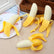 1Pcs Banana Squeeze Prop Fake Banana Stretchy Fidget Tool Novelty Stress Relief Funny Peeled Fake Banana Fruit Stress Tool Halloween Christmas Party April Fool's Day Decorate