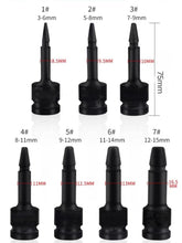 7-piece set of impact wrench screw remover
