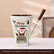 Chocolate Heating Cup 150ML, Christmas Ceramic Mug, Chocolate Melter with Fork, Cheese Fondue Cup, Couple Christmas Gift