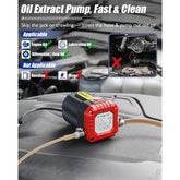 12V 80W Oil Extractor Pump, Oil Removal Transfer Suction Pump for Fluid Change, Diesel Scavenge Pump with Tubes Kit, Compatible with Truck RV Boat Marine (Red)