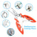Small Fishing Pliers 2 Multi-Function Scissors Braid Cutters Lightweight Stainless Steel Fishing Tools Split Ring Opener Fish Gripper Hook Remover Gear Accessories