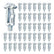 81 PCS Expansion Screw Petal Nut, M4-20, M4-25, M5-25, M6-25 Petal Shape Metal Nut, Jack Nuts with Screws for Installation License Plates, Hollow Wall Iron Skin Line, Billboards (Assortment)
