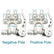2PCS 4-Way Quick Release Disconnect Battery Terminal Connector Set, Positive-Negative Cable Ends for SAE/JIS Type A Posts
