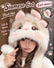 Women Girls Fluffy Moving‑Ear Cat Winter Hat, Lovely Plush Animal Headwear