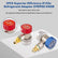 2PCS R134a Quick Coupler Adapter, Adjustable R134a Adapters and AC Hose Fittings, HP and LP Connectors for R134a Car AC System Evacuation Recharging and More, 1/4" Flares