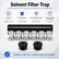Solvent Filter Trap Black Aluminum Solvent Trap Kit - with Fuel Filter 1/2x28 and 5/8x24, Aluminum 8-Inch Tube with Multiple End Caps, for Industrial Automotive Accessories (1/2 x 28)