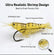 15/30-PCS Soft Plastic Fishing Lures, Grass Shrimp Shape Fishing Equipment - Realistic Swim Micro Bait for Freshwater/Saltwater, Easy Hookups Fishing Accessories, Bass Lure