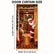 Christmas Door Cover - Santa & Reindeer Stretch Fabric Door Banner with 4-Side Elastic Edges, DIY Door Handle Cutout, Slip-On Front Door Holiday Decor