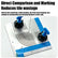Woodworking Ruler - Stainless Steel Tile Alignment Scriber, Arc Marking Too Arc Marking Ruler for Edge Hole Corner Paving Construction Wall Floor Cutting