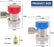 2PCS R134a Quick Coupler Adapter, Adjustable R134a Adapters and AC Hose Fittings, HP and LP Connectors for R134a Car AC System Evacuation Recharging and More, 1/4" Flares