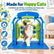 Cat Car Wash Grooming Station, Full Body Self Grooming Arch with Massage Brushes, Cat Scratcher & Loose Fur Remover, Interactive Indoor Cat Toy