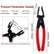 A/C and Fuel Line Quick Disconnect Tool Pliers with Extra Leverage and Multiple Fork Sizes for Various Connector Designs
