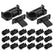 10 Pcs Push to Cabinet Connectors for Furniture Panels ABS Black Set, Fast Install with Tight Grip, for Kitchen Cabinet Projects and Table Top Use