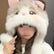 Women Girls Fluffy Moving‑Ear Cat Winter Hat, Lovely Plush Animal Headwear