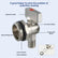 Water Heater Drain Valve 3/4" NPS Male to 1/2" Barb Hose Connector Brass Nickel Plated Elbow Water Air Shut Off Valve