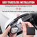 2 PCS Blind Spot Mirrors with Rain Cover, Wide Angle HD Car Side Mirror, Carbon Fiber Style Rear View Convex, Rain Eyebrow, for Cars, SUVs, Trucks and Most Vehicles