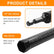 9/16"/14mm Hollow Nut Driver with 1/4" Hex Shank, Durable Metal Framing Tool, Overhead Long Reach Socket with Smooth Inner Wall, Built-In Length Measurement Markings, Steady Pin Hold for Ceiling & Ductwork Installation