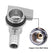 Water Heater Drain Valve 3/4" NPS Male to 1/2" Barb Hose Connector Brass Nickel Plated Elbow Water Air Shut Off Valve