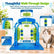 Cat Car Wash Grooming Station, Full Body Self Grooming Arch with Massage Brushes, Cat Scratcher & Loose Fur Remover, Interactive Indoor Cat Toy