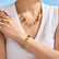 18K Gold Plated Colorful Glass Stone Station Necklace | Bezel Set Layered Beaded Chain  >