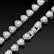 2Pcs Heart Shaped Cuban Chain Necklace Set,Hip Hop Style Choker Jewelry Set