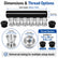 Solvent Filter Trap Black Aluminum Solvent Trap Kit - with Fuel Filter 1/2x28 and 5/8x24, Aluminum 8-Inch Tube with Multiple End Caps, for Industrial Automotive Accessories (1/2 x 28)