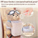 Cute Bear Tissue Holder and Trash Can, 2 in 1 Car Tissue Box, Multifunctional Creative Animal Paper Box for Car and Home