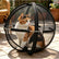 Portable Outdoor Cat Enclosure 27" Mesh Ball Cat Cage