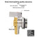 Water Heater Drain Valve 3/4" NPS Male to 1/2" Barb Hose Connector Brass Nickel Plated Elbow Water Air Shut Off Valve
