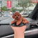 Cute Teddy Dog Silicone Squeeze Toy Car Dashboard Decor Ornament